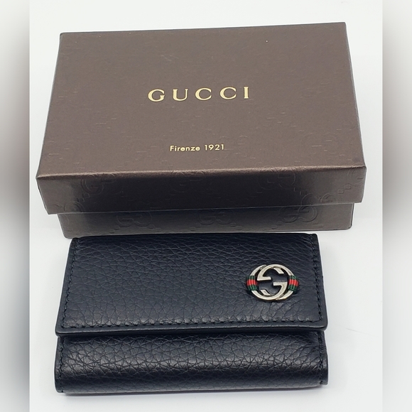 Gucci Accessories - SUPER EUC Gucci Sherry Line Black leather Key holder Full inclusion